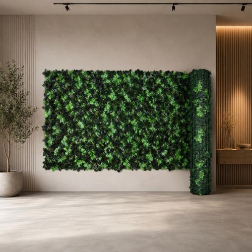Emerald Luxe Premium Artificial Green Flower Mat – Decorative Privacy Wall & Ceiling Panel