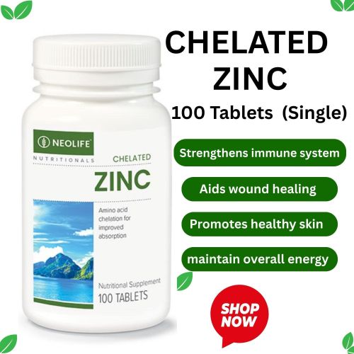 Chelated Zinc 100 Tablets (Single) – The Essential Mineral for Vitality and Wellness. Zinc supplement for immune, memory, prostate and eye support.