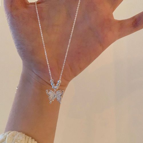 Moonstone Butterfly Elegant Necklace Women's Accessories