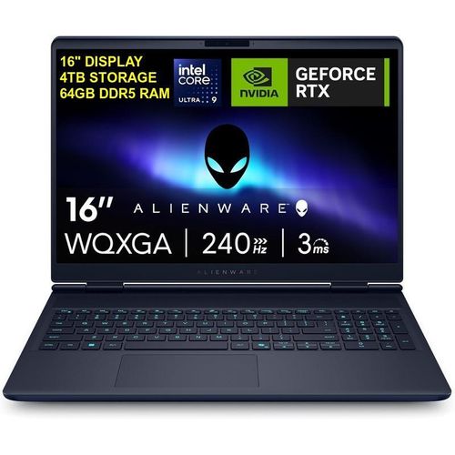 Alienware 16X Aurora Intel® Core™ Ultra 9 64GB DDR5 RAM 4TB SSD 16" Display NVIDIA® GeForce RTX™ 5070