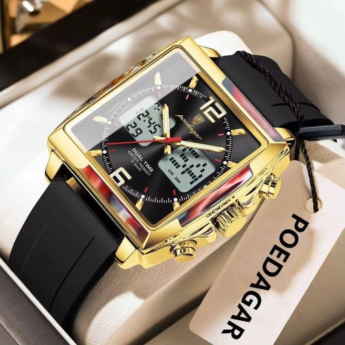 Original Quality & Highly Superior Quality Black Silicone Rubber Strap Unisex Wristwatch