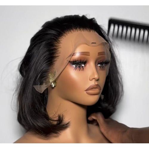 3bundles of bone straight black short hair does not include frontal for full head fix