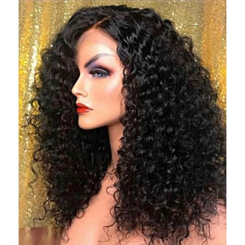 Quality Hair Curly Wig With Closure Natural Colour
