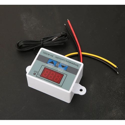 XH-W3001 12V/24V 120W Temperature Controller Thermostat Switch Digital LED Programmable Incubator Heating Cooling Electronic Thermostat With Water Proof Sensor Probe