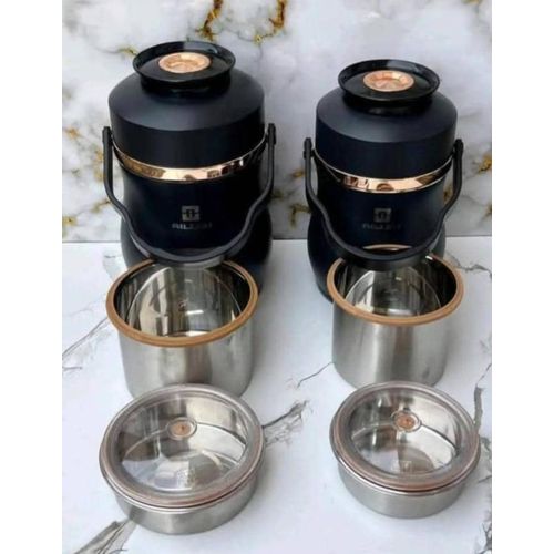 Insulated Stainless Steel Food Flask with Removable Container