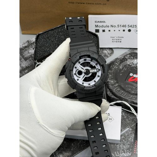 GA-100 Series Matte Black / White Dial Resin Authentic Premium Wristwatch (GA-100-1A7)