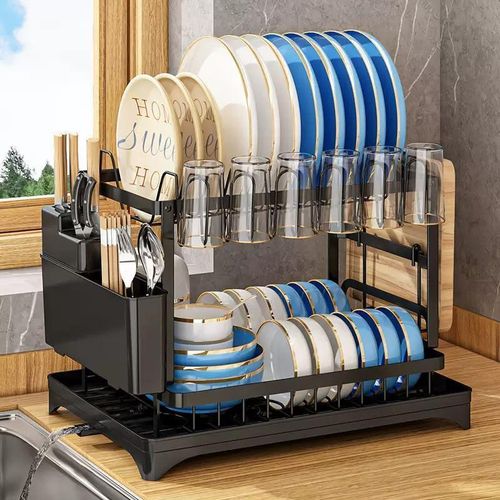 Kitchen Multi-functional Dish Rack Bowl Shelf Kitchen Countertop Dish Rack Storage Dish Rack