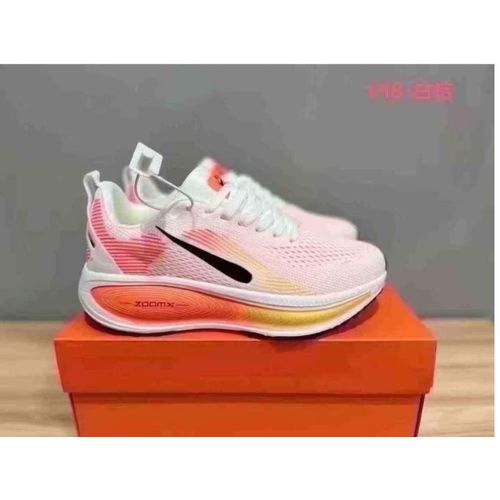 Men's Lightweight Running Shoes – Breathable Mesh Sports Sneakers White/Orange