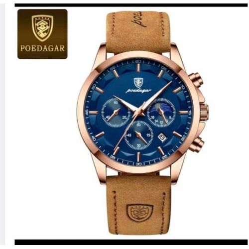 POEDAGAR, Luxury Blue Dial Men’s Watch – Sophisticated Style for Every Occasion