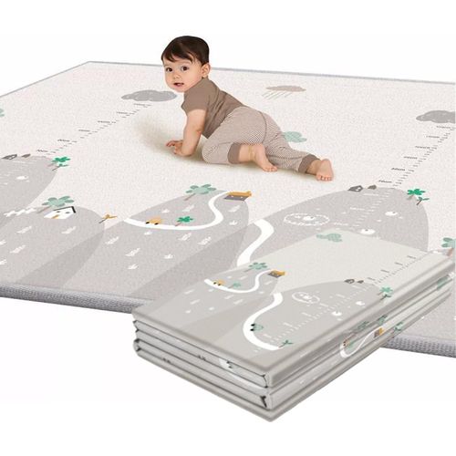 Baby Crawling Mat, 200 x 180cm Baby Play Mat Non Toxic Floor Mat Large Foam Play Mat, Double-Sided Waterproof Baby Play Mat Extra Thick for Toddler Boy Girl Floor Play