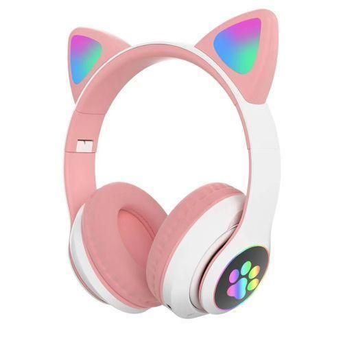 Wireless Headphones Cute Cat Ears HIFI Stereo Foldable