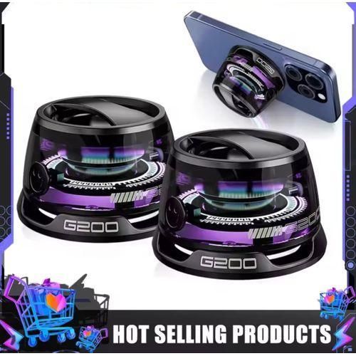 G200 Bluetooth 5.3 Speaker Wireless Portable Mini Travel Stereo Speaker with RGB Light and Phone Holder