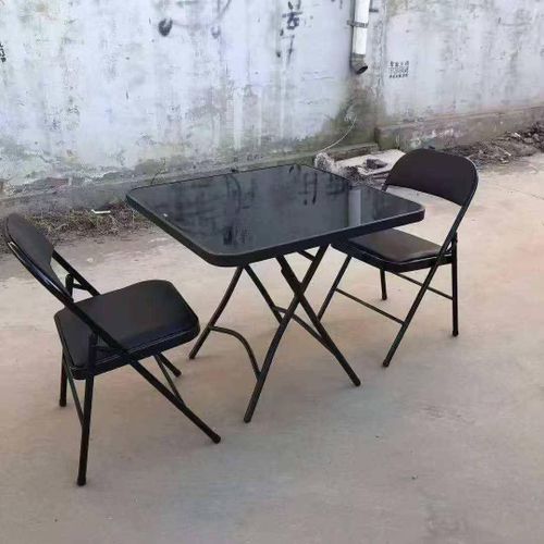 One table and 2 chairs