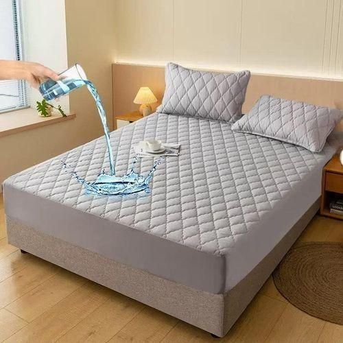 Waterproof Bedcover With Elastic (Pillow Case Not Included) -Grey