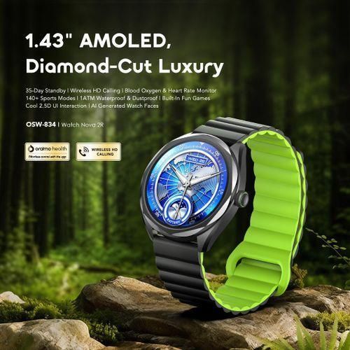 Watch Nova 2R 1.43 AMOLED Diamond-Cut Luxury 35-Day Standby 2.5D UI Interaction 1ATM Smart Watch + 1 Extra Strap