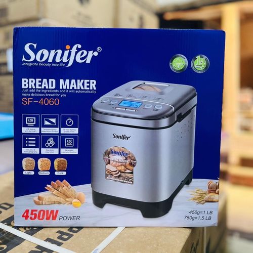 Luxurious 12-Function Automatic Bread Maker Machine 450W Programmable Bread Baking Machine with LCD Display