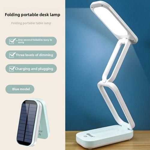 New Solar Charging Desk Lamp Detachable Li-battery Foldable LED Eye-protection for Students Reading