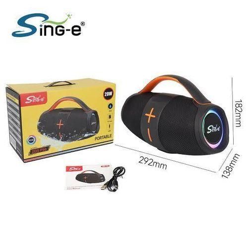 Sing-e ZQS-P50 portable Bluetooth speaker RGB lighting, and deep bass output.