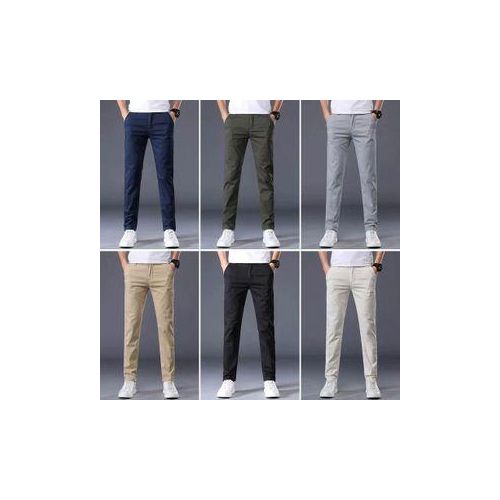6 in 1 Luxury Business Casual Straight Fit Chinos Trouser For Men