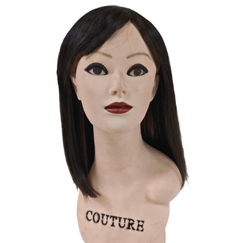 Synthetic Hair Wig Black Brown Color F1B/RC30A Straight Hair Heat Resistant Fiber Made Machine Wig with bang Hair Synthetic Hair Wig For Women