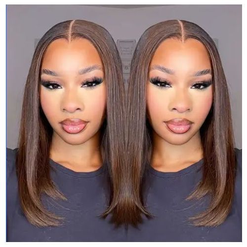 Short Bob With Caramel Highlight