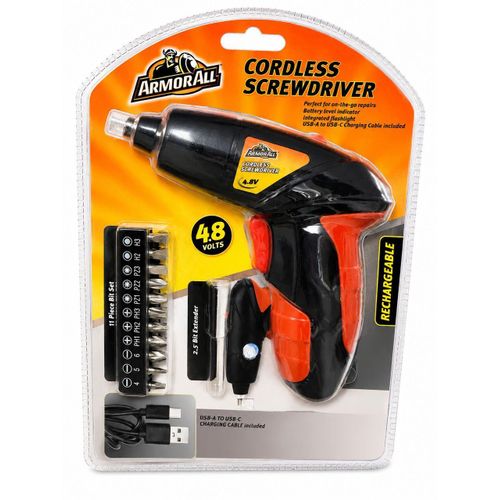 Cordless Screwdriver, Electric Power Screwdriver Set with Rechargeable Battery & Pivoting Handle, 320RPM/10+1 Torque Small Automatic Screw Driver Kit with 47Pcs Bits/LED Front Light