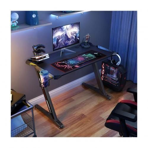 Modern Z Shaped RGB Led Lights Gaming Table 1.2Mtr