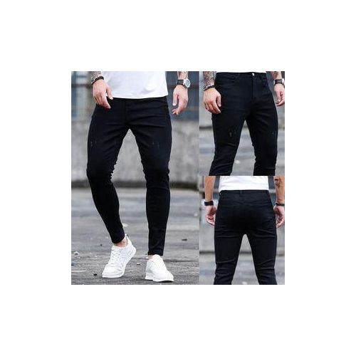 High Quality Denim Plain Black Jeans for men