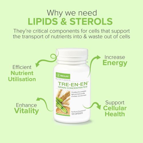 NEO LIFE Tre en en 120 Capsules single. Treenen for Cellular Nutrition. Tren en en Grain Concentrates