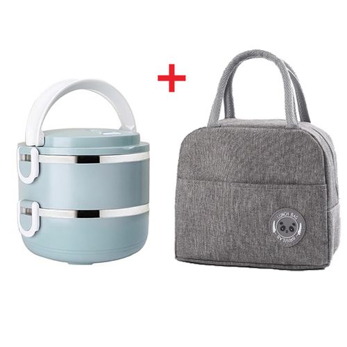 Double-layer Insulated Lunch Box + Lunch Bag