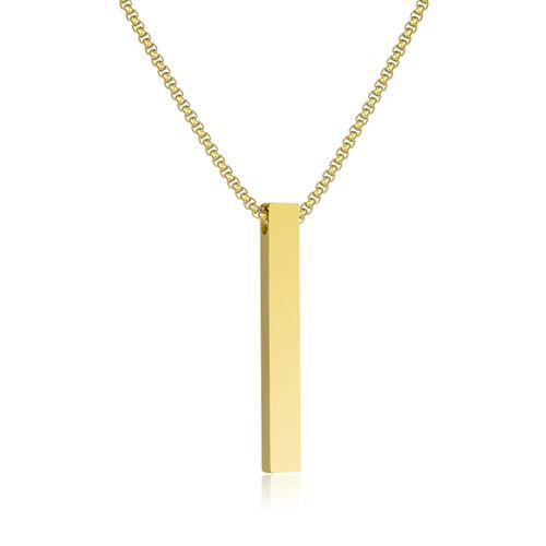 Vertical Bar Pendant Necklace Simple And Elegant Design For Daughter Friends ColleaguesGold NO5419