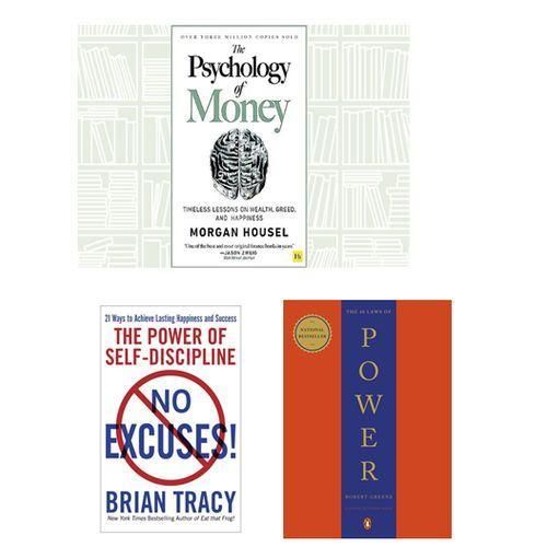 The Psychology Of Money Morgan Housel + The 48 Laws Of Powe + No Excuses!: The Power Of Self-Discipline X 3 OFFER
