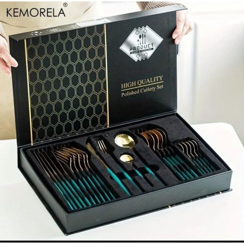 24 Pieces Plated Cutlery Set