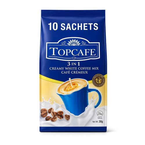 Creamy White Coffee Mix 30g – Instant Coffee with Creamer & Sugar for Rich, Smooth Taste