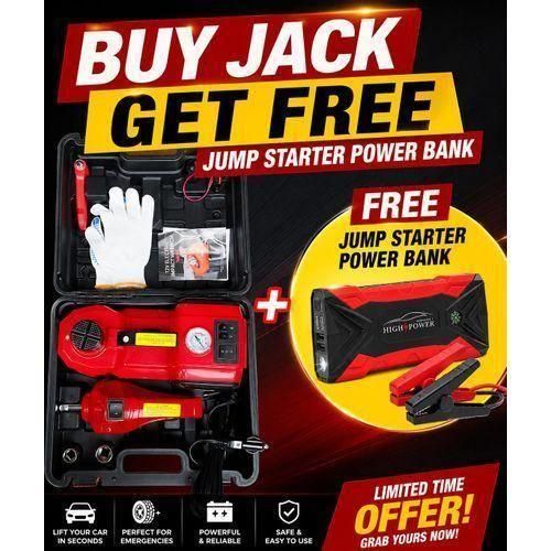 5in1 electric car jack with jumpstarter power bank