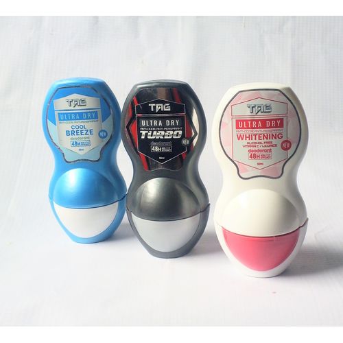 Perfume Gift Set Combo of 3 in 1 of Tag Roll On Blue, Black and White 50ml each (Unisex Daily Comfort), NAFDAC Number: Blue: A2-105079, Black: A2-105054, White: A2-105061