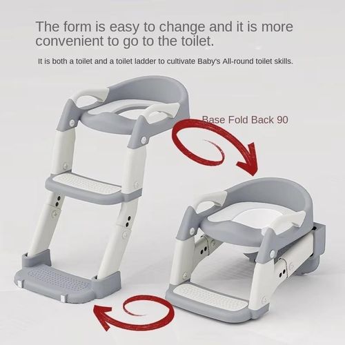 Folding Ladder Toilet Trainer With Ladder And PU Pad
