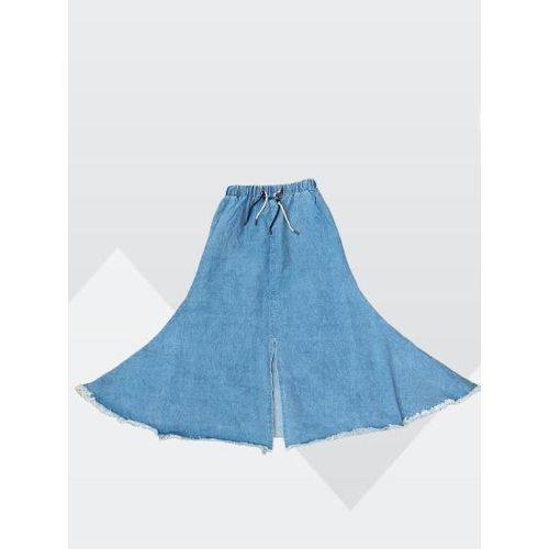 High quality ladies long length denim skirt( maxi skirt)