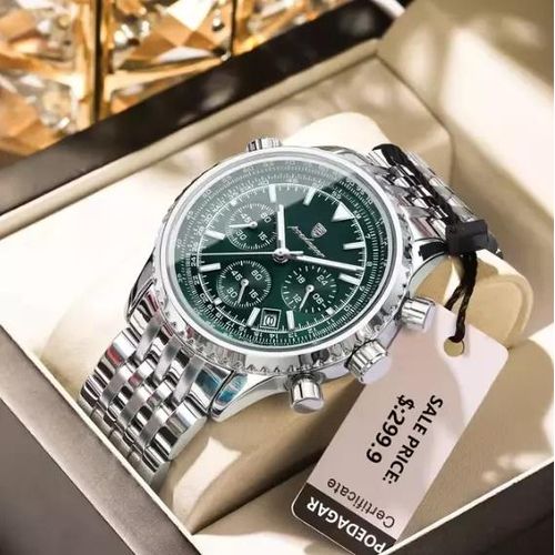Opulent Designer Silver Unique Solid Wrist Watch For Top Guys