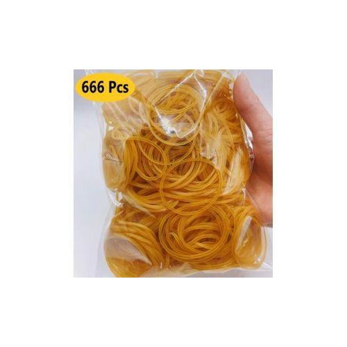 Strong Elasticity 666 Pcs Yellow Multi-Purpose Rubber Elastic Bands