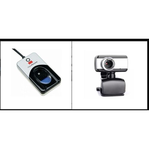 HD-USB Webcam + Digital Persona Fingerprint Scanner 4500 Biometric