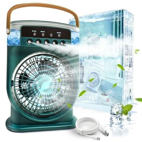 Five-Hole Spray Humidifying Fan Portable Spray Fan Air Conditioner Cooler(Non-Rechargeable)