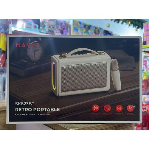 SK823BT Wireless Retro Portable Karaoke Bluetooth Speaker