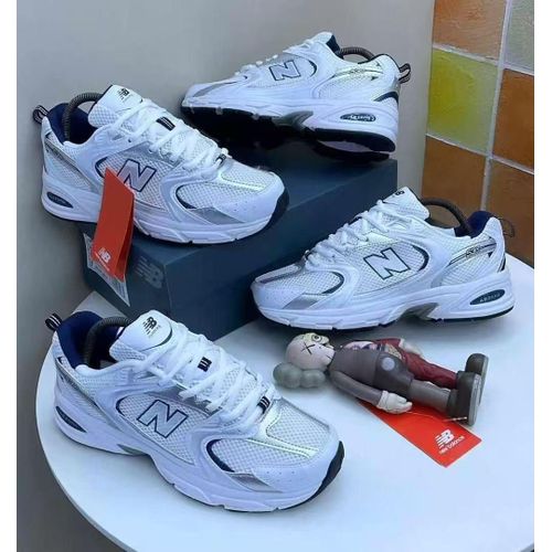 White Unisex Chunky Sneakers – Fashion Thick Sole Trainers, Breathable Street Style Running Shoes