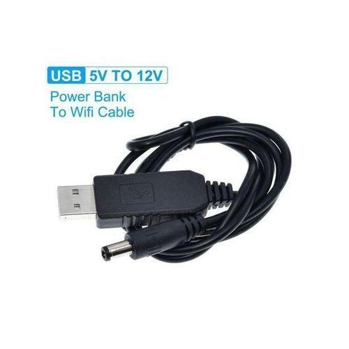 Power USB To DC Cable WiFi To Router Powerbank Cord DC 5V To 12V USB Cable Converter Wifi Router POWER BANK (12V)