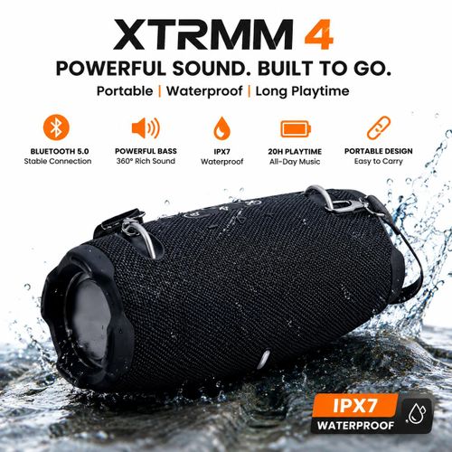 Super Bass Bluetooth Speaker with 16000mAh Battery, Portable Wireless Speaker with Shoulder Strap