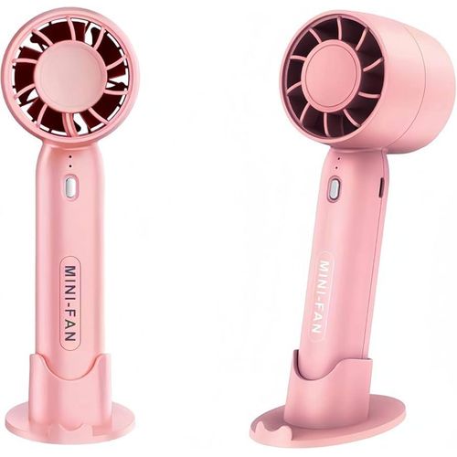 Portable Handheld Fan with Phone Holder - Mini-Fan T10 Turbo 3-Speed USB Rechargeable T10 Fan Pink
