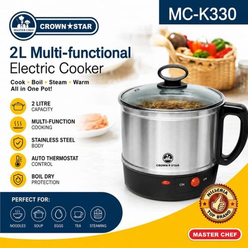 2L Multi -Functional Electric Cooker - Stainless Steel