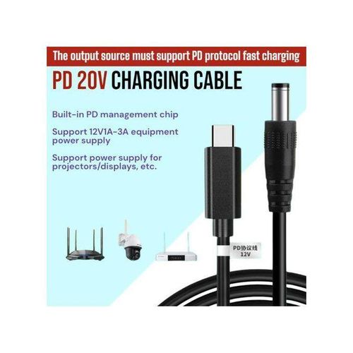 Power boost cable DC to type-c 12 to 20v