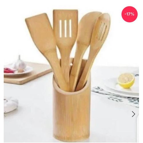 4PCS/SET WOODEN KITCHEN COOKING SPOON SET